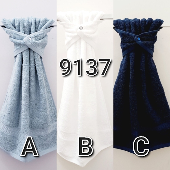 #9137 ●NEW! Aqua, White or Navy Hang'N'Snap Towel *Select snap - Picture 16 of 16